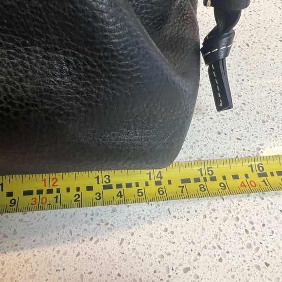 Dooney & Bourke Large Black Leather Drawstring Tote - Picture 7 of 9